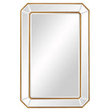 Recatngle Gold Leaf Mirror With Angled Corners Frame - Homeroots - Flyclothing LLC
