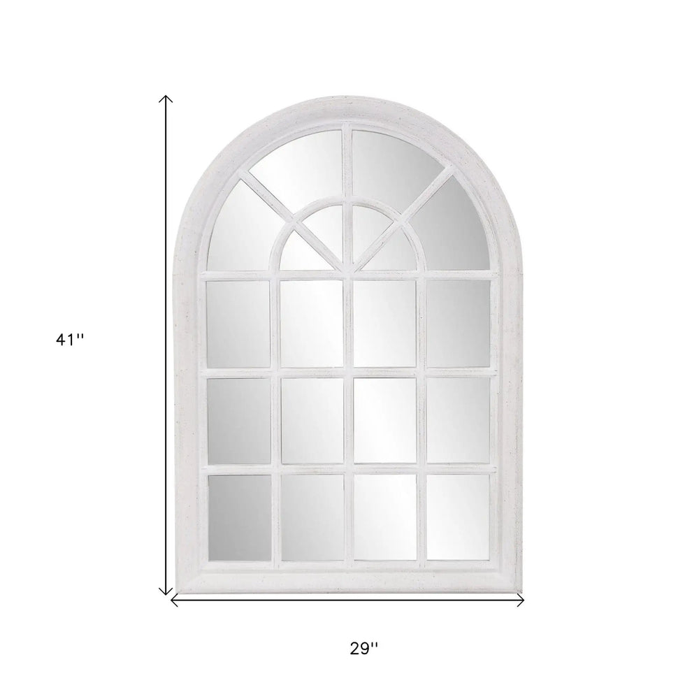 41" White Arch Framed Accent Mirror - Homeroots - Flyclothing LLC
