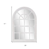 41" White Arch Framed Accent Mirror - Homeroots - Flyclothing LLC