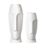 Set of Two Ceramic White Cylinder Table Vases - Homeroots - Flyclothing LLC