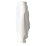 Set of Two Ceramic White Cylinder Table Vases - Homeroots - Flyclothing LLC