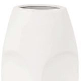 Set of Two Ceramic White Cylinder Table Vases - Homeroots - Flyclothing LLC