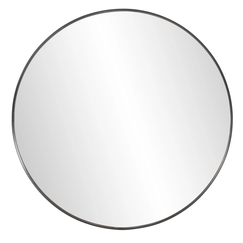 36" Black Round Framed Accent Mirror - Homeroots - Flyclothing LLC