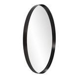 36" Black Round Framed Accent Mirror - Homeroots - Flyclothing LLC