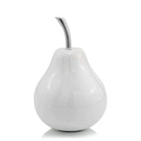 White Medium Pear Shaped Aluminum Accent Home Decor - Homeroots - Flyclothing LLC