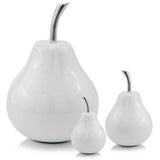 White Medium Pear Shaped Aluminum Accent Home Decor - Homeroots - Flyclothing LLC