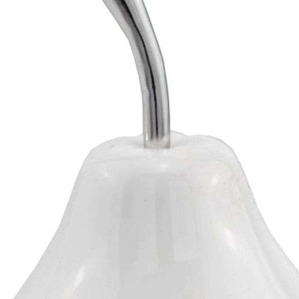 White Medium Pear Shaped Aluminum Accent Home Decor - Homeroots - Flyclothing LLC