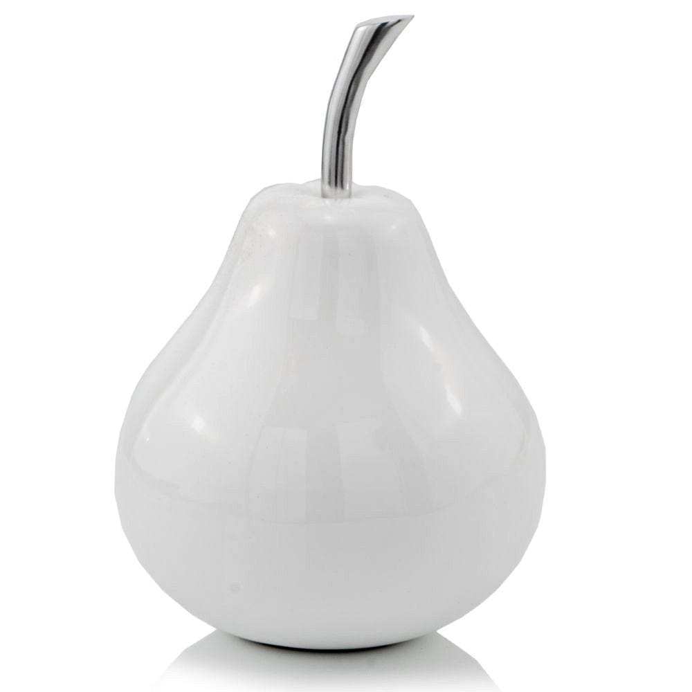 White Jumbo Pear Shaped Aluminum Accent Home Decor - Homeroots - Flyclothing LLC