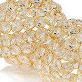 Set Of 2 4" Polished Spheres In Brilliant Shiny Luster Finished And Golden Frame - Homeroots