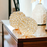 Set Of 2 4" Polished Spheres In Brilliant Shiny Luster Finished And Golden Frame - Homeroots