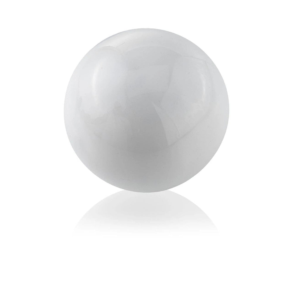 3" White Aluminum Decorative Orb Tabletop Sculpture - Homeroots