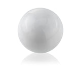 3" White Aluminum Decorative Orb Tabletop Sculpture - Homeroots
