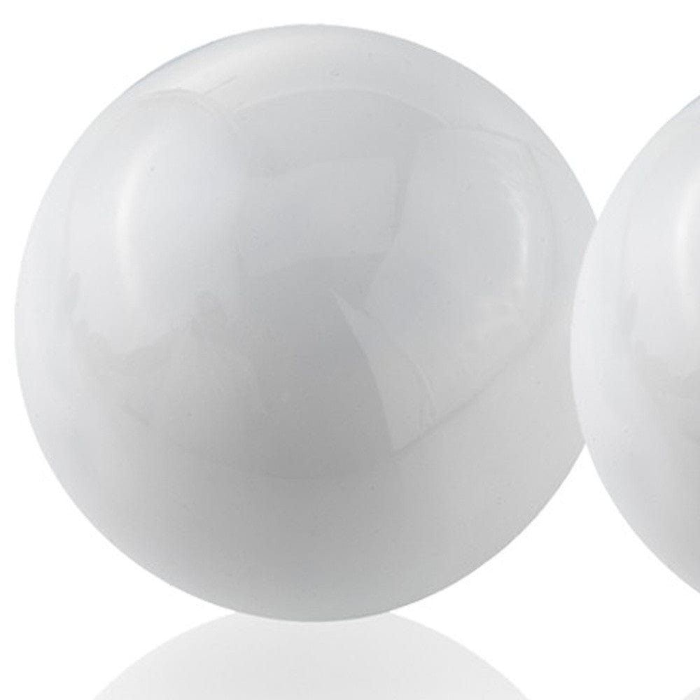 3" White Aluminum Decorative Orb Tabletop Sculpture - Homeroots