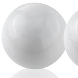 3" White Aluminum Decorative Orb Tabletop Sculpture - Homeroots