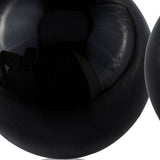 Set of Two 3" Black Aluminum Decorative Orb Tabletop Sculptures - Homeroots
