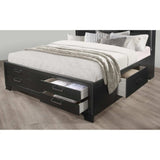 Solid Wood Full Gray Eight Drawers Bed - Homeroots - Flyclothing LLC