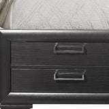 Solid Wood Full Gray Eight Drawers Bed - Homeroots - Flyclothing LLC