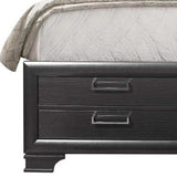 Solid Wood Full Gray Eight Drawers Bed - Homeroots - Flyclothing LLC