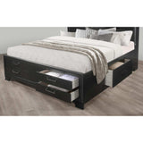 Solid Wood Queen Gray Eight Drawers Bed - Homeroots - Flyclothing LLC