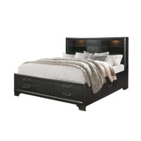 Solid Wood King Gray Eight Drawers Bed - Homeroots - Flyclothing LLC