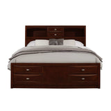 Solid Wood Full Espresso Eight Drawers Bed - Homeroots - Flyclothing LLC