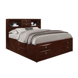 Solid Wood Full Espresso Eight Drawers Bed - Homeroots - Flyclothing LLC