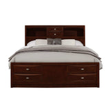 Solid Wood Full Espresso Eight Drawers Bed - Homeroots - Flyclothing LLC