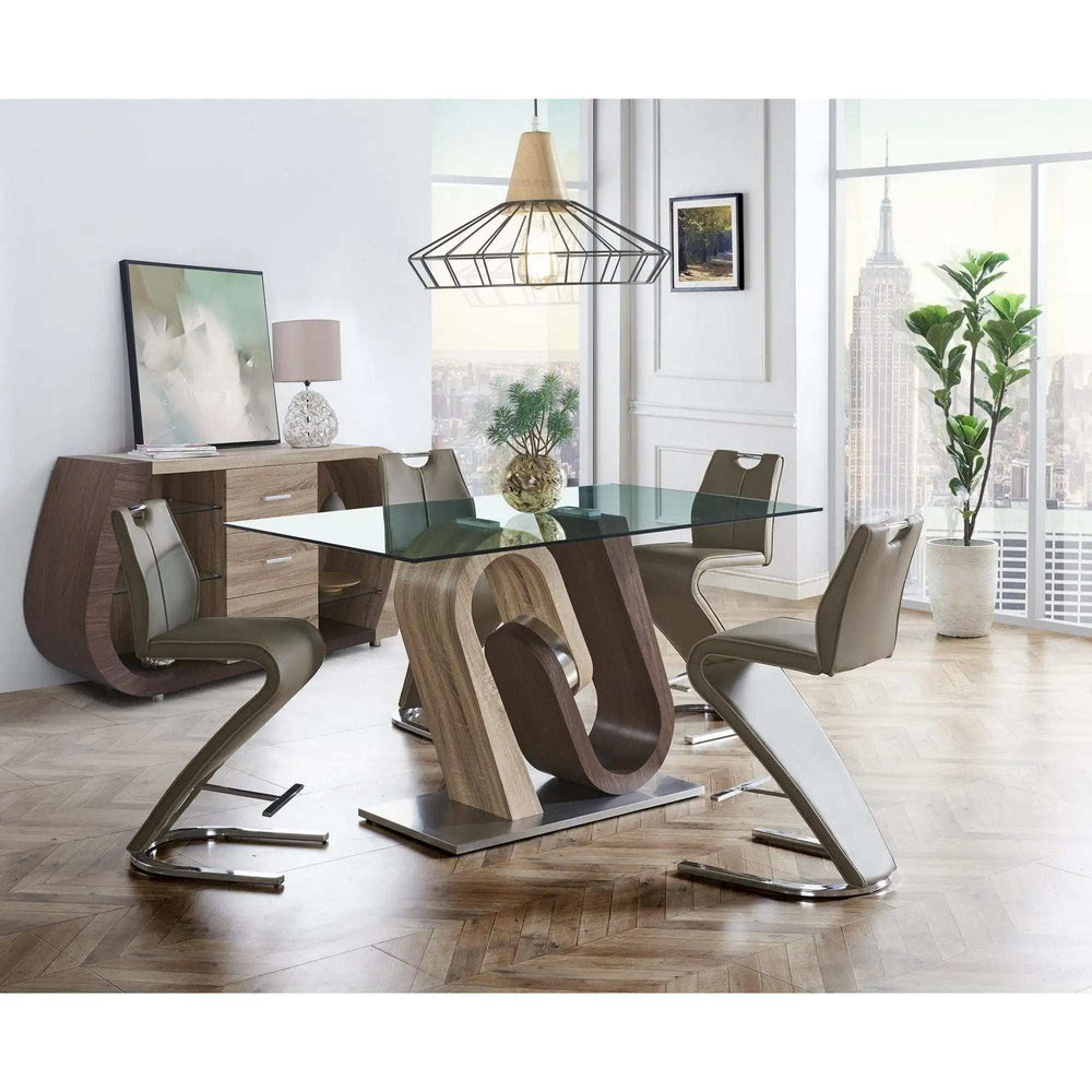 Oak And Walnut Multi Tone Buffet With 3 Drawers - Homeroots - Flyclothing LLC