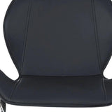 Set of Four 26 " Black And Silver Metal Low Back Bar Height Bar Chairs - Homeroots - Flyclothing LLC