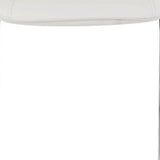 Set of Four 26 " White And Silver Metal Low Back Bar Height Bar Chairs - Homeroots - Flyclothing LLC