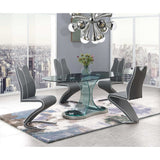 Set of Two Gray And Silver Upholstered Dining Side Chairs - Homeroots - Flyclothing LLC