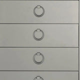 33" Silver Solid Wood Mirrored Five Drawer - Homeroots