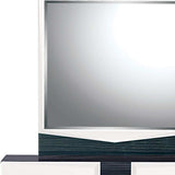 White And Grey Mirror With Rectangular Wood Trim - Homeroots - Flyclothing LLC