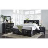 Black Nightstand With 2 Chambered Drawer - Homeroots - Flyclothing LLC