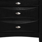 Black Nightstand With 2 Chambered Drawer - Homeroots - Flyclothing LLC