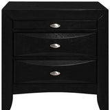Black Nightstand With 2 Chambered Drawer - Homeroots - Flyclothing LLC