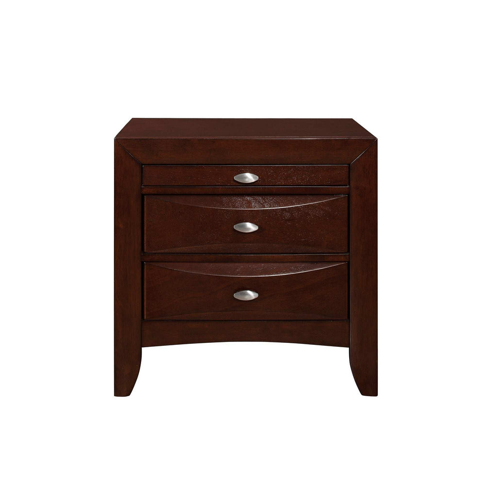 New Merlot Nightstand With 2 Chambered Drawer - Homeroots - Flyclothing LLC