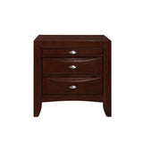 New Merlot Nightstand With 2 Chambered Drawer - Homeroots - Flyclothing LLC