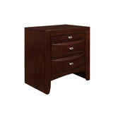 New Merlot Nightstand With 2 Chambered Drawer - Homeroots - Flyclothing LLC