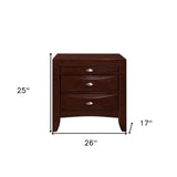 New Merlot Nightstand With 2 Chambered Drawer - Homeroots - Flyclothing LLC