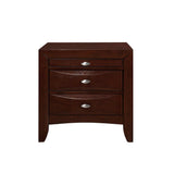 New Merlot Nightstand With 2 Chambered Drawer - Homeroots - Flyclothing LLC