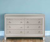 Champagne Toned Dresser With Tapered Acrylic Legs And 2 Jewelry Drawers - Homeroots - Flyclothing LLC