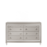 Champagne Toned Dresser With Tapered Acrylic Legs And 2 Jewelry Drawers - Homeroots - Flyclothing LLC