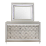 Champagne Toned Mirror Frame With A Lovely Mirrored Accents - Homeroots - Flyclothing LLC