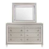 Champagne Toned Mirror Frame With A Lovely Mirrored Accents - Homeroots - Flyclothing LLC