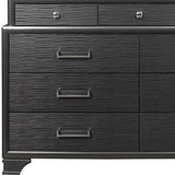 59" Gray Solid Wood Nine Drawer Double Dresser - Homeroots - Flyclothing LLC
