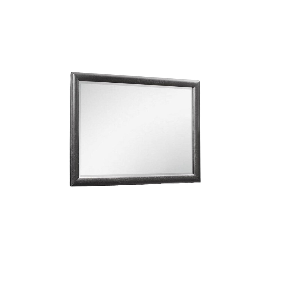 35" Dark Gray Wood Framed Dresser Mirror - Homeroots - Flyclothing LLC