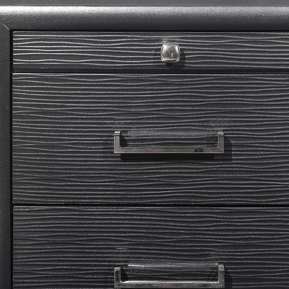 27" Gray Two Drawers Manufactured Wood Nightstand - Homeroots - Flyclothing LLC