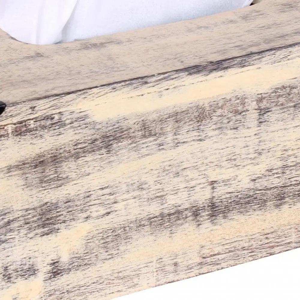 Rustic Yellow Washed Mango Wood Rectangular Tissue Holder - Homeroots - Flyclothing LLC