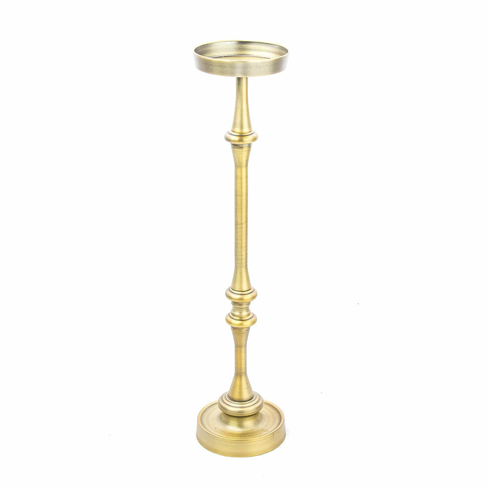 26" Brushed Gold Drink Size Round End Table - Homeroots